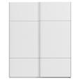 SCHWEBETÜRENSCHRANK 201/223/68 cm 2-türig Weiß  - Alufarben/Weiß, KONVENTIONELL, Holzwerkstoff/Metall (201/223/68cm) - Novel