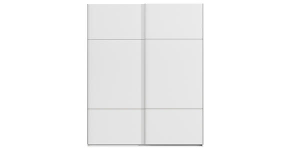 SCHWEBETÜRENSCHRANK 201/223/68 cm 2-türig Weiß - Alufarben/Weiß, KONVENTIONELL, Holzwerkstoff/Metall (201/223/68cm) - Novel