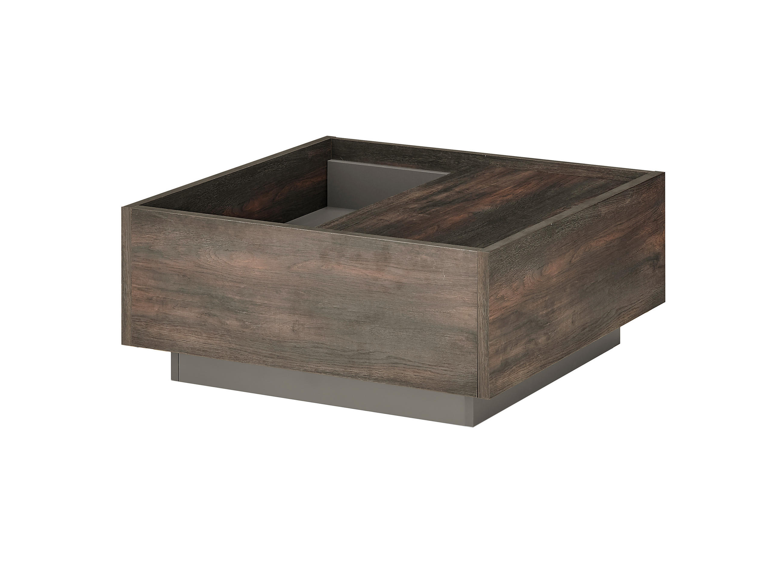 Thumbnail - Mid.you Couchtisch, Anthrazit, Eiche, Holzwerkstoff, rechteckig, 75x33x75 cm, offenes Fach, einfacher Aufbau, Wohnzimmer...