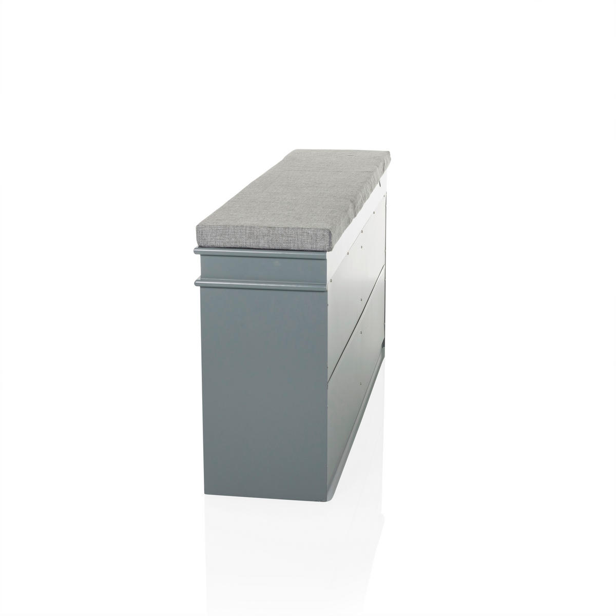 SCHUHSCHRANK  in  - Silberfarben/Grau, MODERN, Holzwerkstoff/Metall (104/52/24cm) - MID.YOU