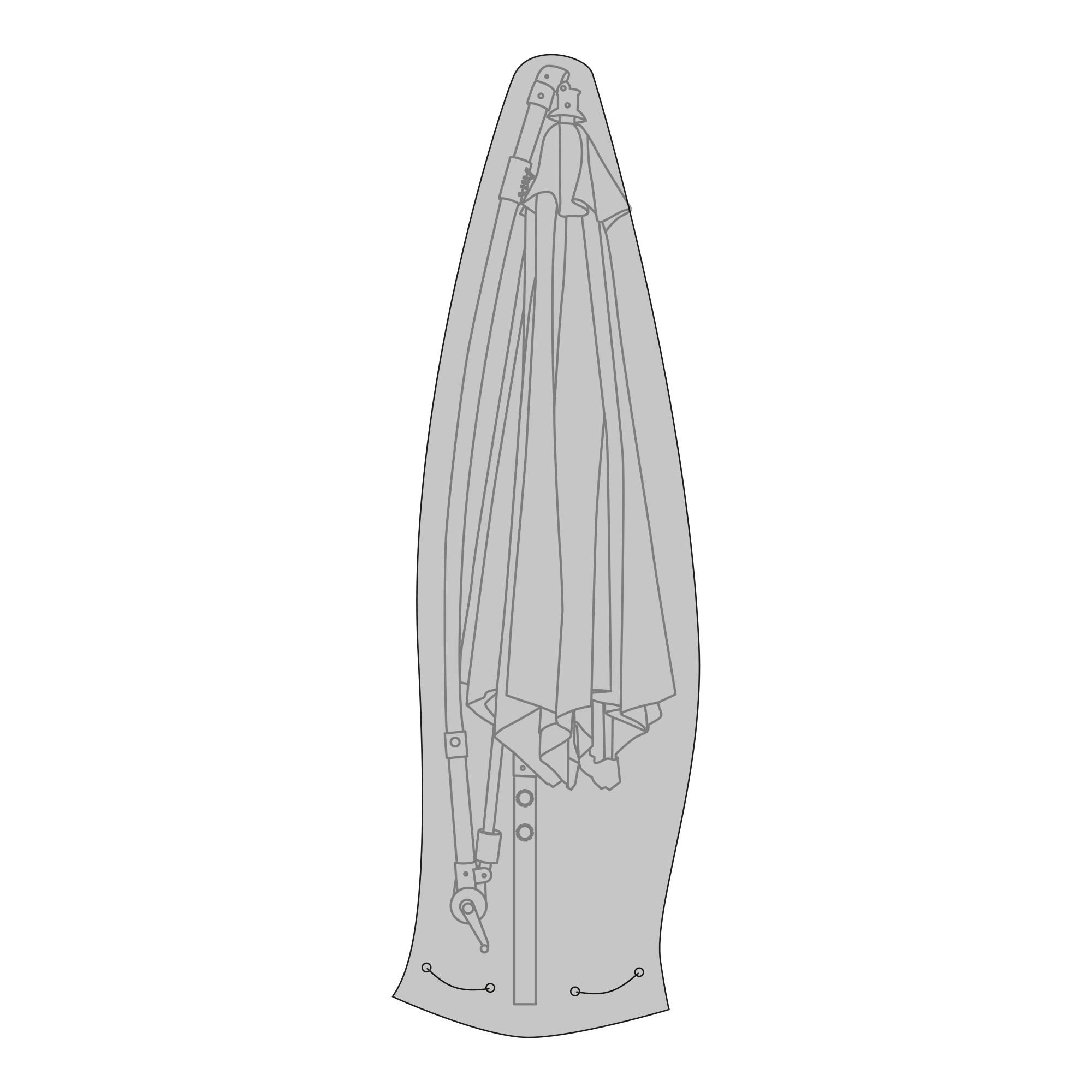SKYDDSHÖLJE - svart, Modern, plast (50/270/55cm) - MID.YOU