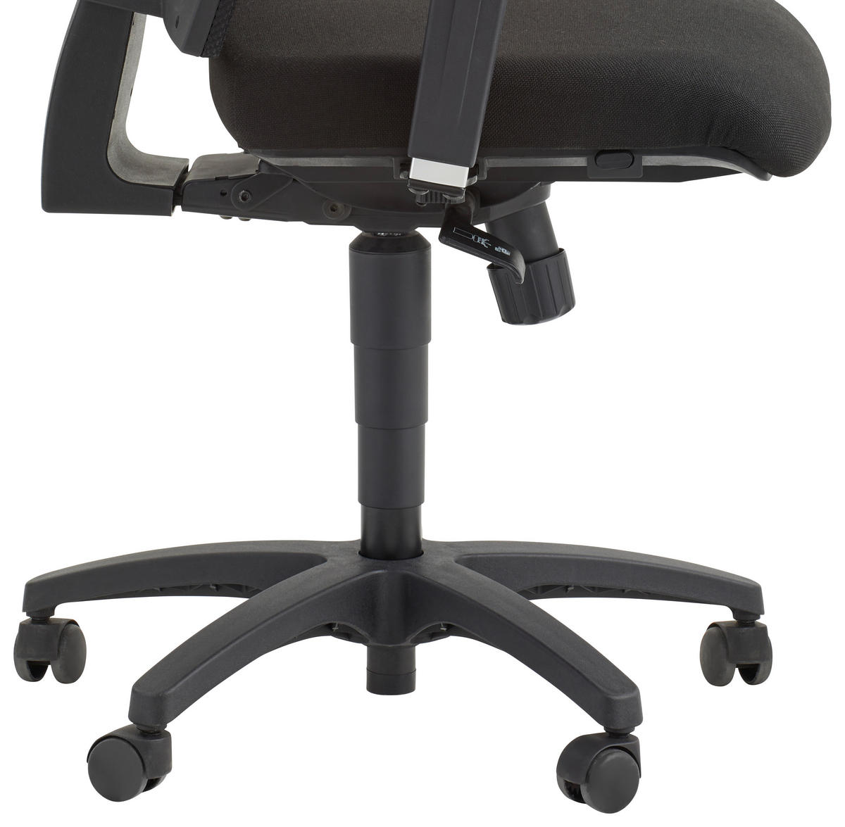 DREHSTUHL  in Netzbespannung, Mikrofaser Schwarz  - Schwarz, Design, Kunststoff/Textil (48/96-114/48cm) - Topstar