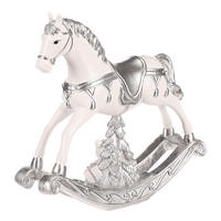 VÁNOČNÍ FIGURKA - bílá, Basics, plast (19/18/5cm)