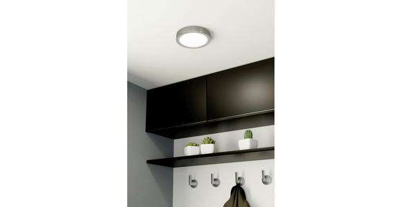 LED-DECKENLEUCHTE Fueva 16/2,8 cm  - Weiß/Nickelfarben, Design, Kunststoff/Metall (16/2,8cm) - Novel