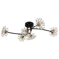 DECKENLEUCHTE    74/43/22 cm  - Klar/Goldfarben, Design, Kunststoff/Metall (74/43/22cm) - Globo