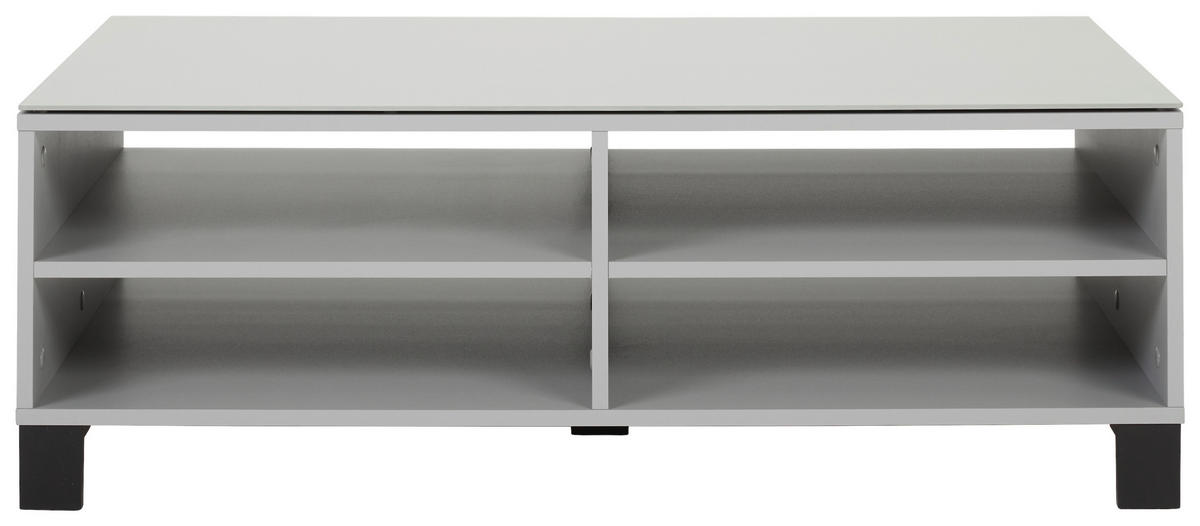 KLUBSKA MIZA, siva, svetlo siva  - siva/črna, Design, umetna masa/steklo (110/70/37,9cm) - Hom`in
