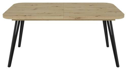 ESSTISCH in Metall, Holzwerkstoff 160/90/76 cm  - Schwarz/Eiche Artisan, LIFESTYLE, Holzwerkstoff/Metall (160/90/76cm) - MID.YOU