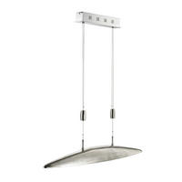 LED-HÄNGELEUCHTE SHINE 105/105-165 cm   - Alufarben/Nickelfarben, Design, Glas/Metall (105/105-165cm) - Fischer & Honsel