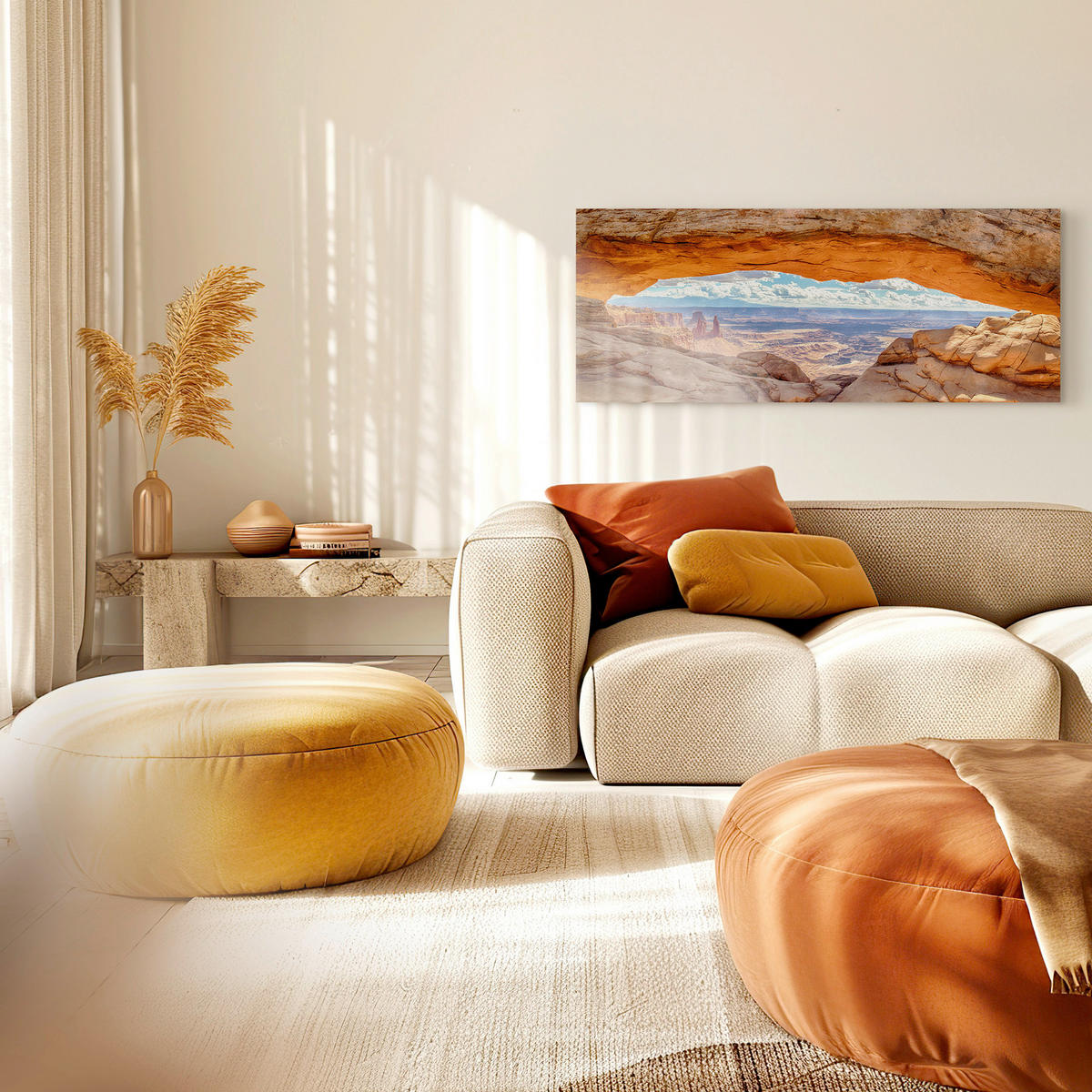 LEINWANDBILD Landschaft & Natur 150/60 cm  - Multicolor, Basics, Holz/Textil (150/60cm)