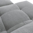 ECKSOFA in Cord Hellgrau  - Hellgrau/Schwarz, KONVENTIONELL, Textil/Metall (176/311cm) - Carryhome