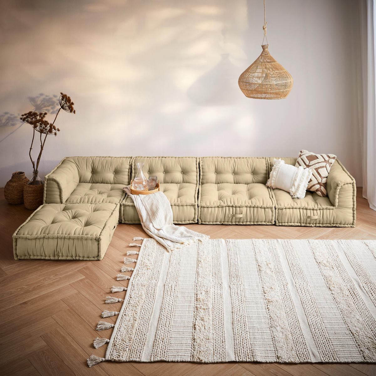 SOFAELEMENT Webstoff Taupe  - Taupe, Trend, Textil (80/43/80cm) - P & B