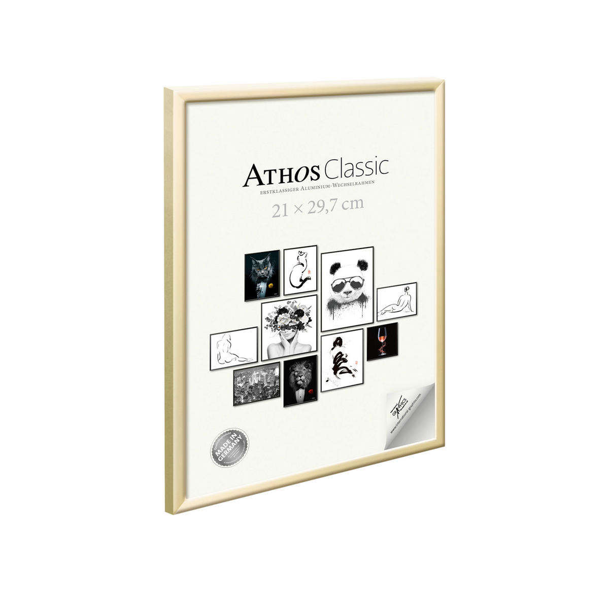 BILDERRAHMEN - Goldfarben, Basics, Papier/Holzwerkstoff (21/30/1,8cm)