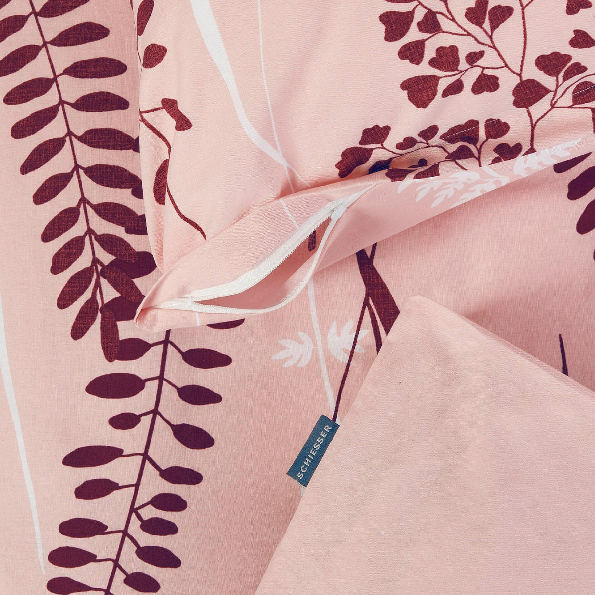 BETTWÄSCHE 2-teilig ANNIC Renforcé 135/200 cm  - Rosa, Basics, Textil (135/200cm)