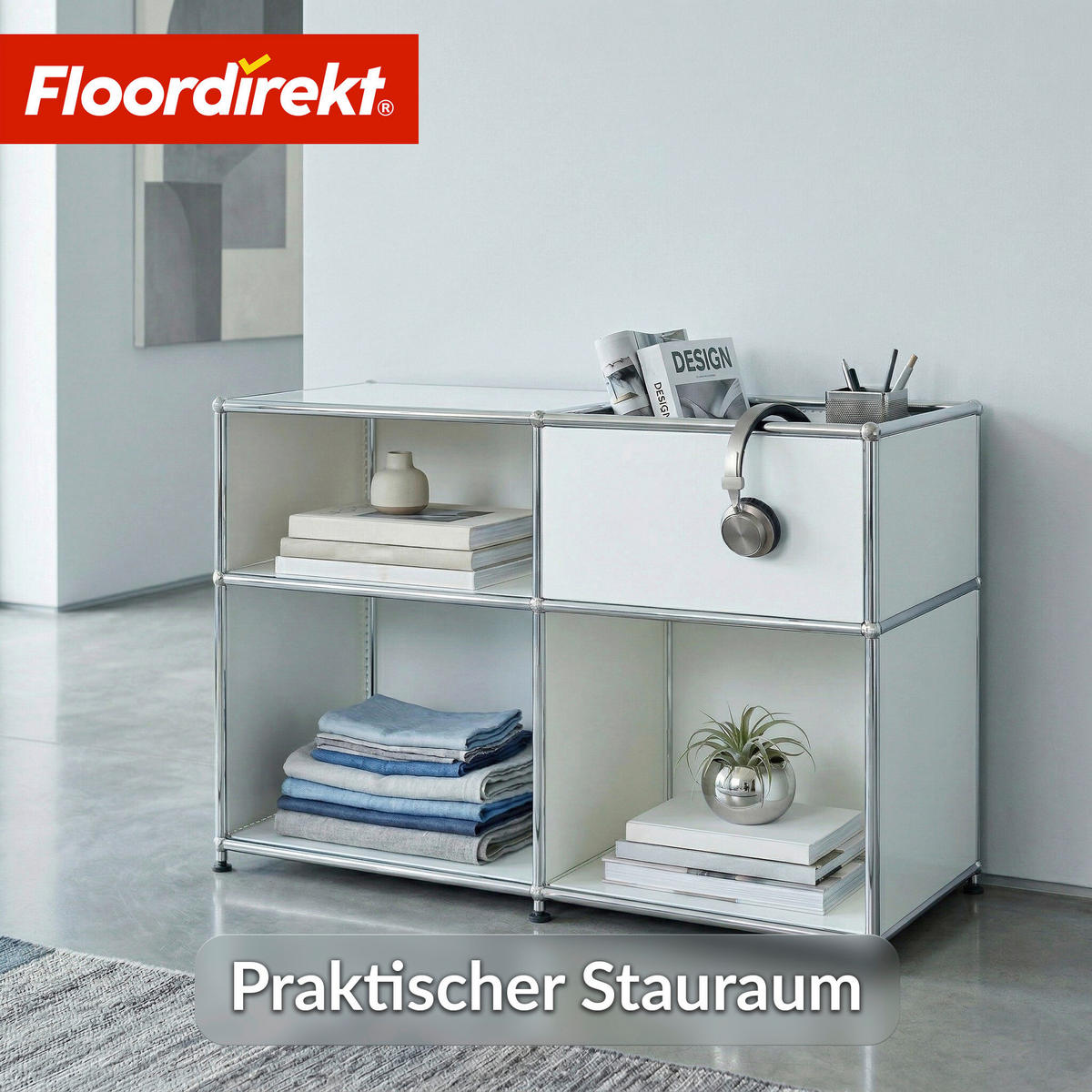 SIDEBOARD Concept Epure MK-030 88/65/40 cm  - Weiß, Basics, Metall (88/65/40cm) - Floordirekt