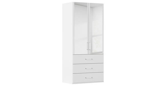 DREHTÜRENSCHRANK in Weiß - Weiß, Design, Glas/Holzwerkstoff (101/223/60cm) - Novel
