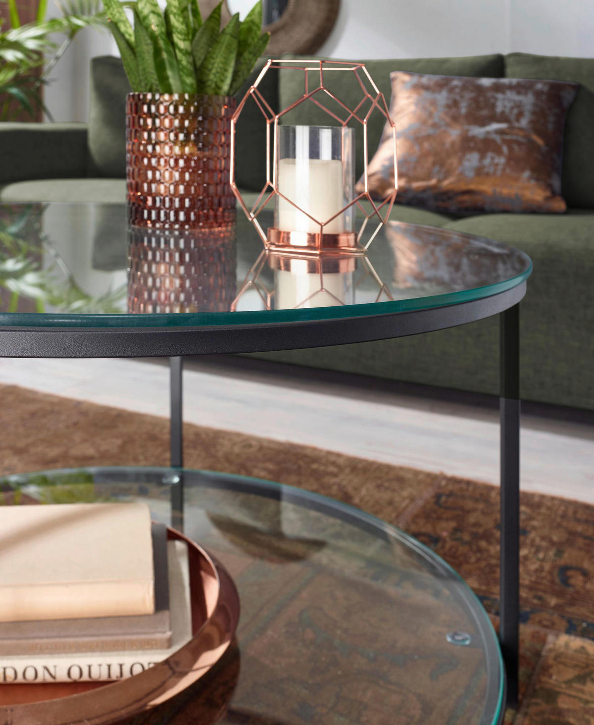 COUCHTISCH in Glas 80/80/45 cm  - Schwarz, Modern, Glas/Metall (80/80/45cm) - MID.YOU