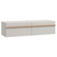 STOJAN NA TV, kašmírová, dub artisan, 128/32/41,5 cm - kašmírová/dub artisan, Basics, kompozitné drevo (128/32/41,5cm) - Xora
