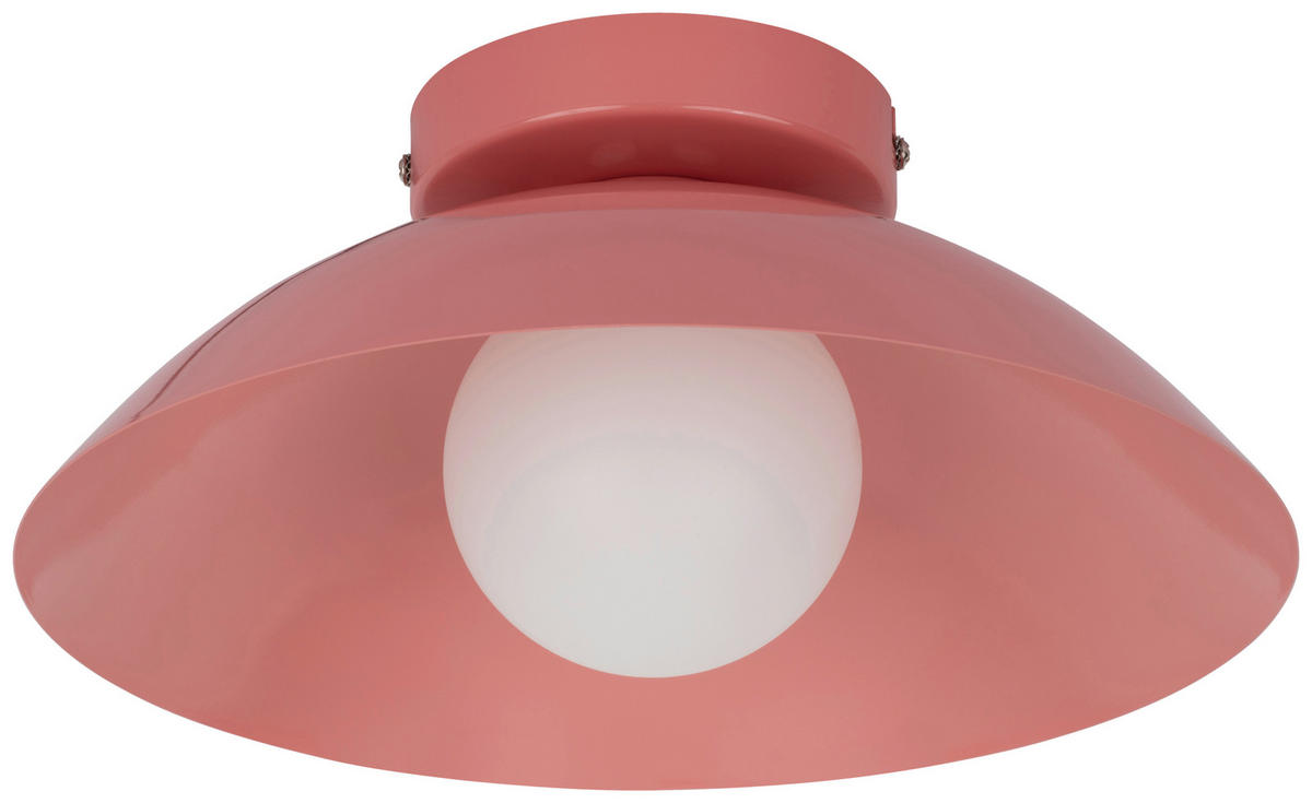 DECKENLEUCHTE  30/15 cm    - Rosa, Design, Kunststoff/Metall (30/15cm) - Collet's Monde