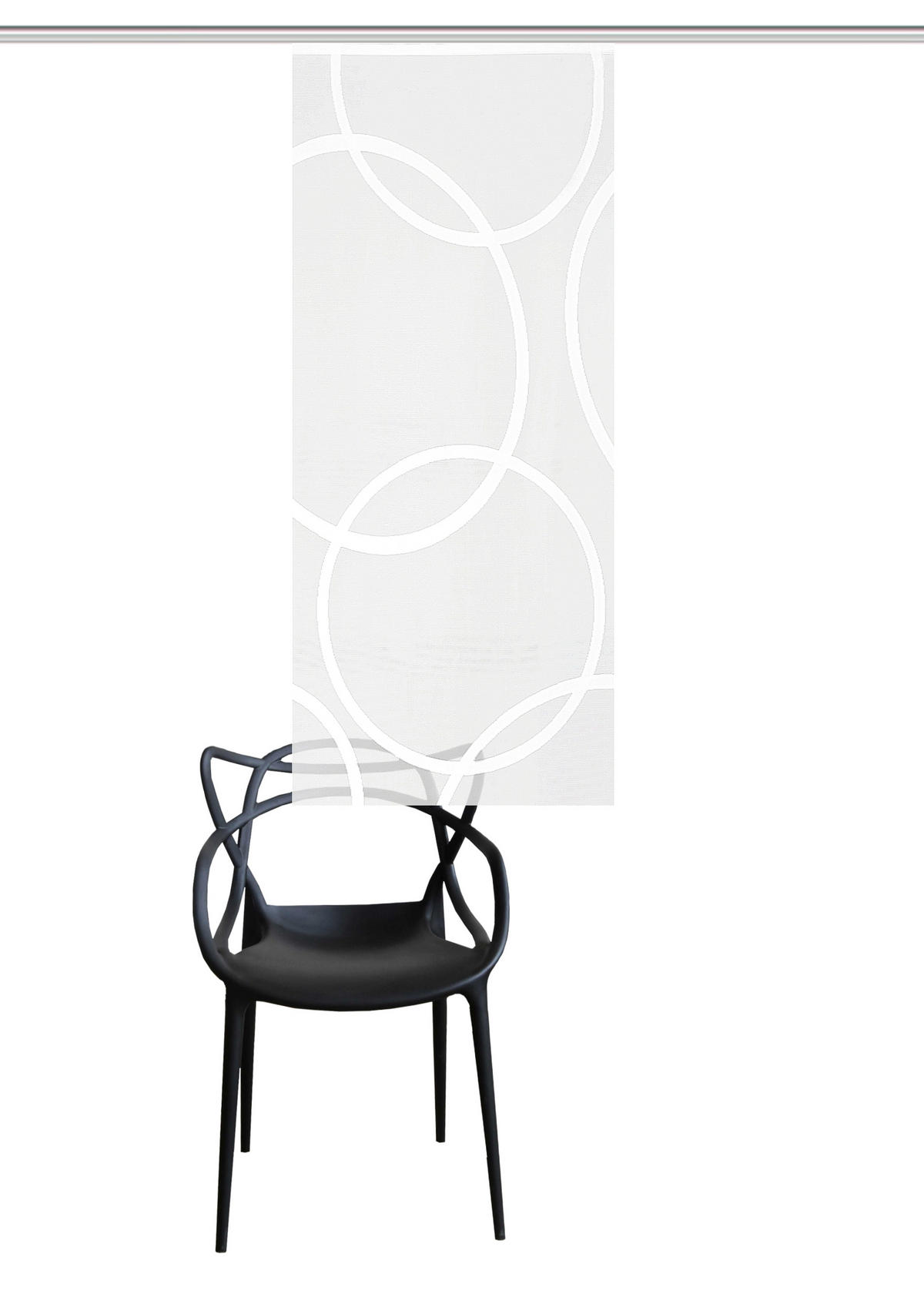 FLÄCHENVORHANG   halbtransparent  57/145 cm   - Weiß, Basics, Textil (57/145cm)