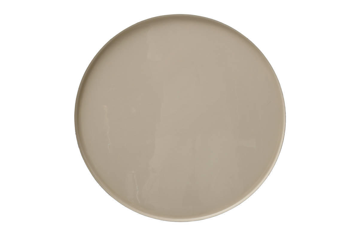ODKLÁDACÍ STOLEK, krémová, šedohnědá - krémová/šedohnědá, Trend, kov (51/51/52cm)