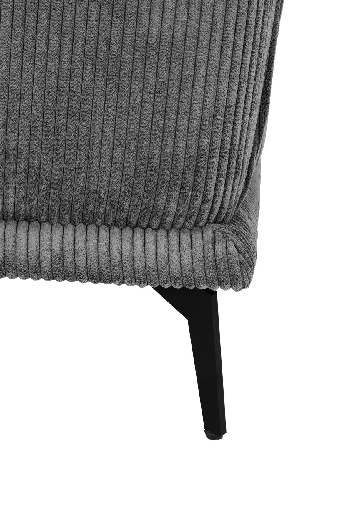 HÁROMÜLÉSES KANAPÉ textil szürke  - fekete/szürke, Design, textil/fém (260/81/89cm) - Livetastic