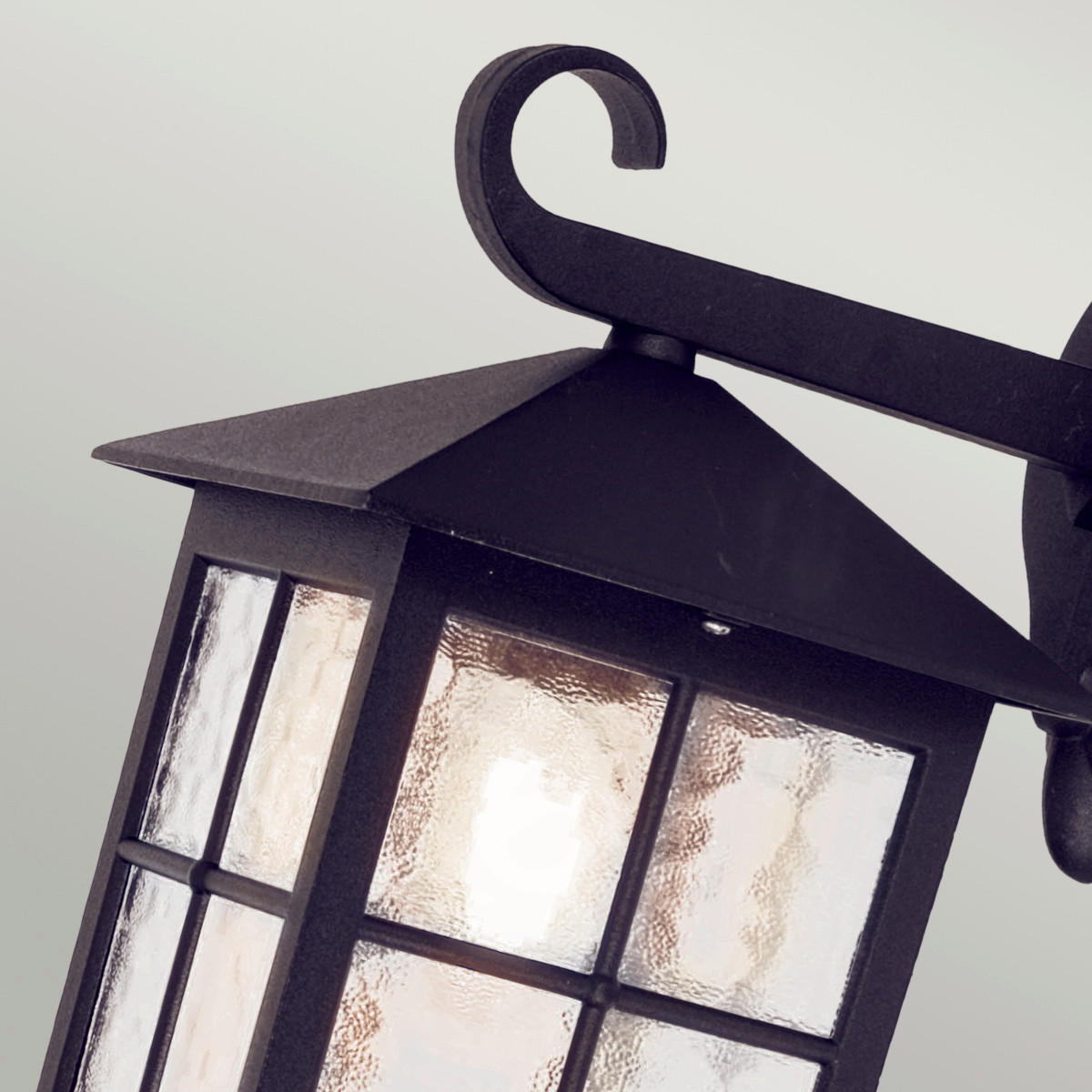 AUSSENWANDLEUCHTE - Schwarz, Konventionell, Glas/Metall (18.5/33.5/23.7cm) - Elstead Lighting
