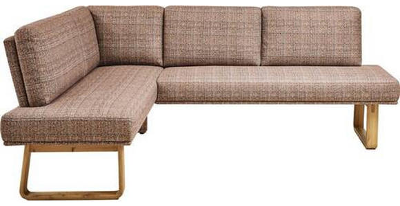 ECKBANK 174/280 cm in Orange, Eichefarben - Eichefarben/Orange, Design, Holz/Textil (174/280cm) - Dieter Knoll