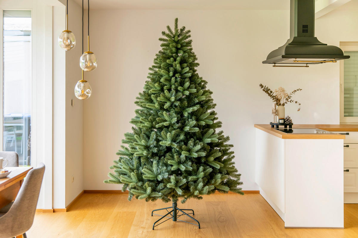 WEIHNACHTSBAUM 210 cm  - Waldgrün, Basics, Kunststoff/Metall (150/210cm)