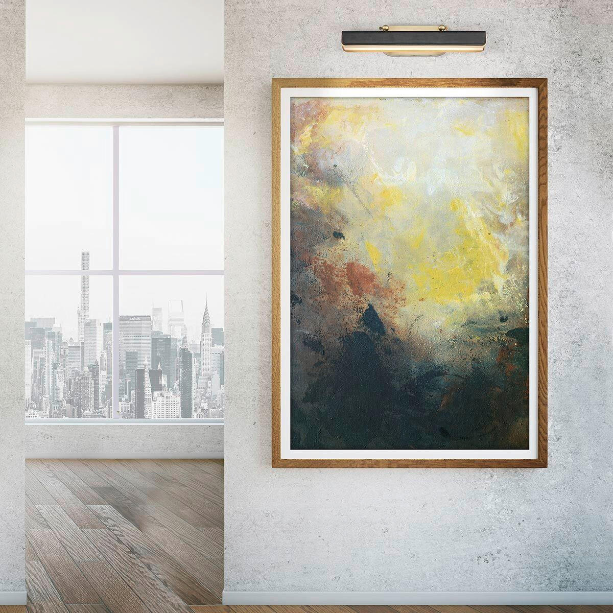 LED-WANDLEUCHTE Alora   - Messingfarben, KONVENTIONELL, Leder/Kunststoff (19,7/50,2/24,8cm) - Elstead Lighting