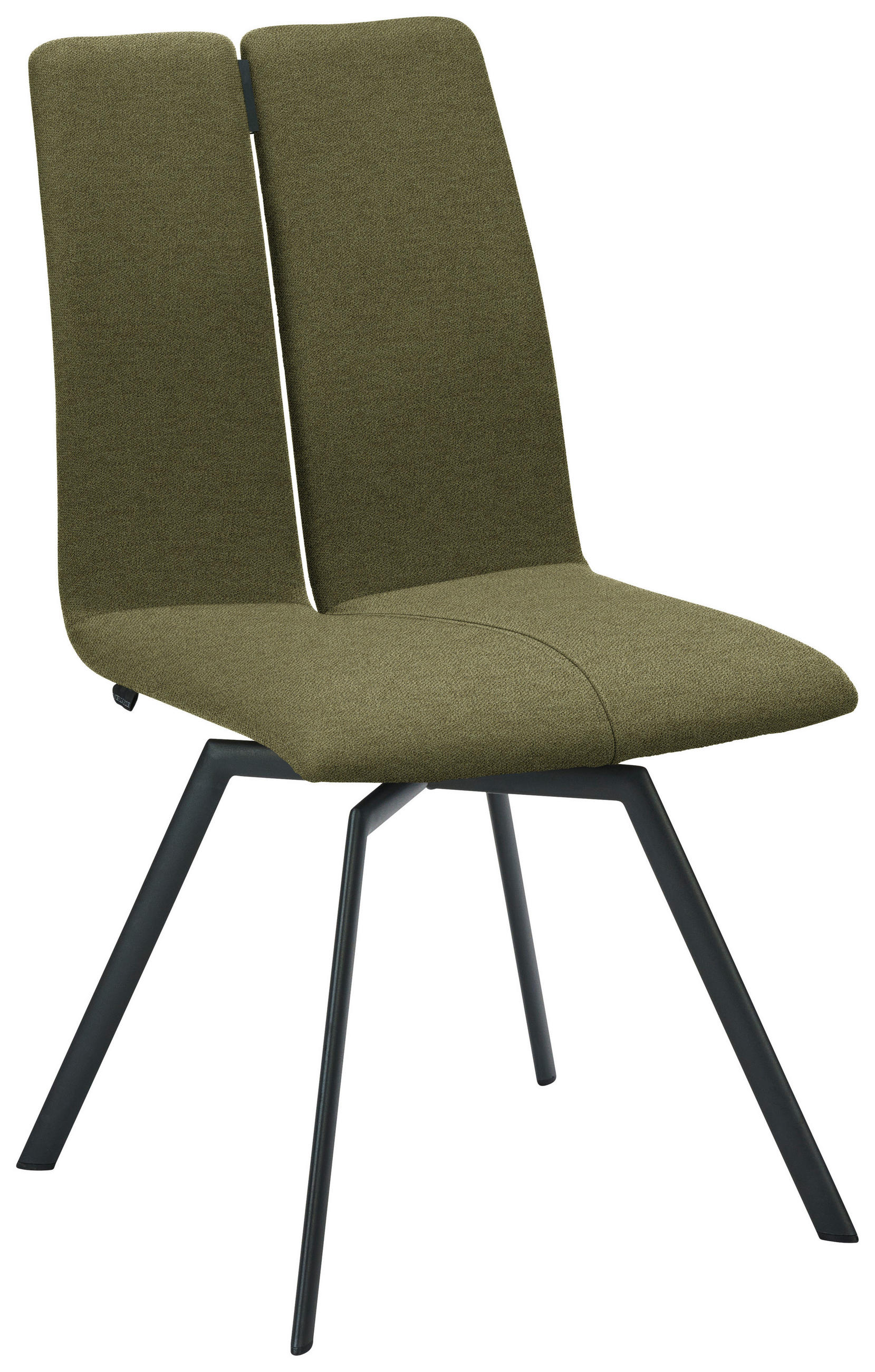 STUHL  Lederauswahl, Stoffauswahl, Typenauswahl Struktur  - Anthrazit/Grün, Design, Textil/Metall (50/92/64cm) - Venjakob