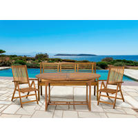 GARTENTISCHGRUPPE  - Naturfarben, Natur, Holz - Livetastic