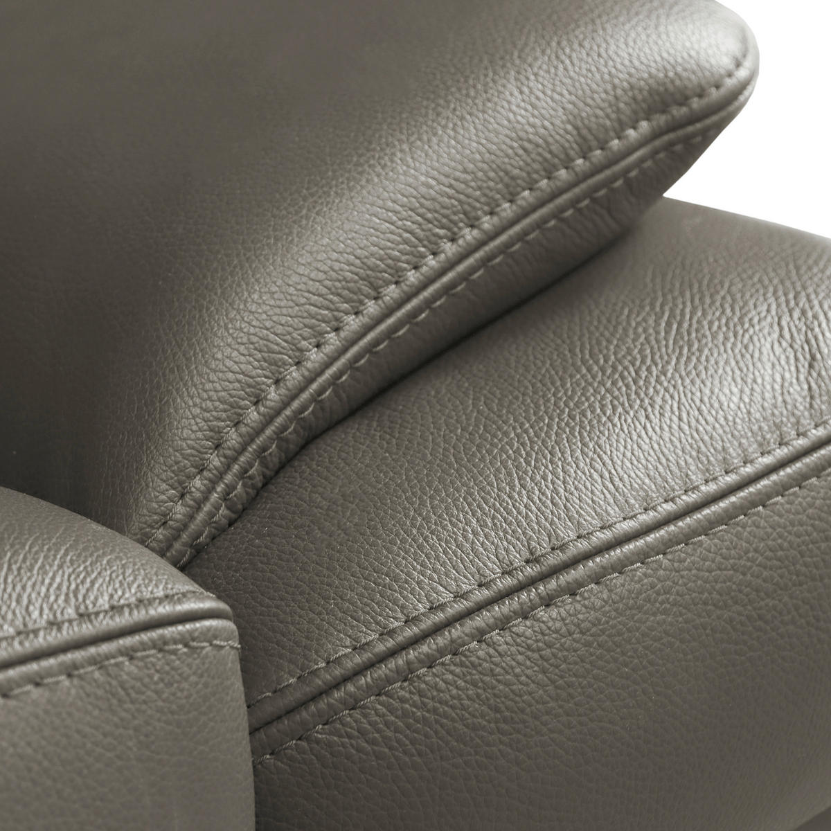 ECKSOFA  in Lederlook Echtleder Schlammfarben  211/264 cm  - Schlammfarben/Schwarz, Design, Leder/Textil (211/264cm) - Livetastic