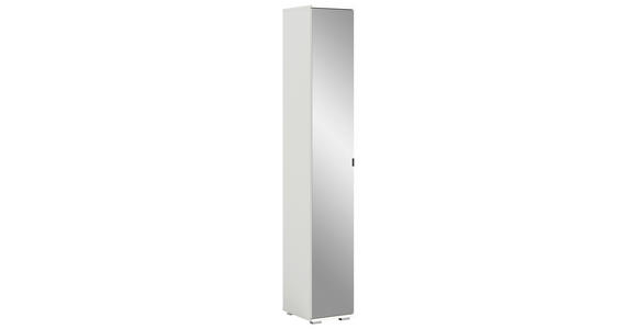 GARDEROBE in 140/191/37 cm - Weiß Hochglanz/Weiß, Design, Glas/Holzwerkstoff (140/191/37cm) - Xora