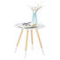 BEISTELLTISCH Linde furniert, teilmassiv rund Braun, Weiß - Braun/Weiß, Design, Holz (48/48cm)