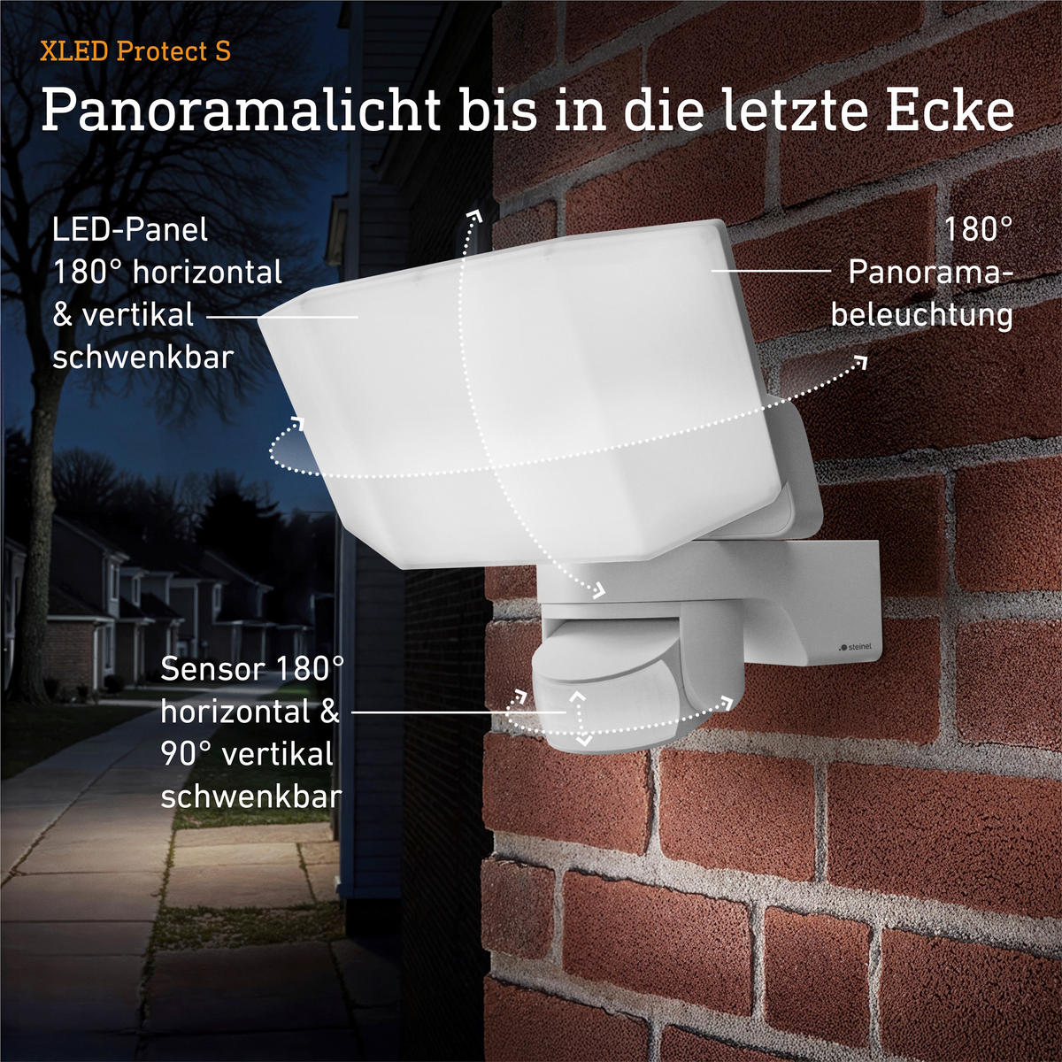 AUSSENLEUCHTE XLED Protect 19,5/18,7/19,5 cm  - Weiß, Trend, Kunststoff (19,5/18,7/19,5cm) - Steinel