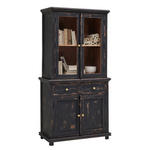 VITRINE Schwarz  80/178/42 cm  - Goldfarben/Schwarz, LIFESTYLE, Glas/Holz (80/178/42cm) - Ambia Home