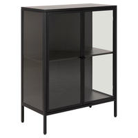 KOMODA, črna  - črna, Design, kovina/steklo (80/98,7/40cm) - MID.YOU