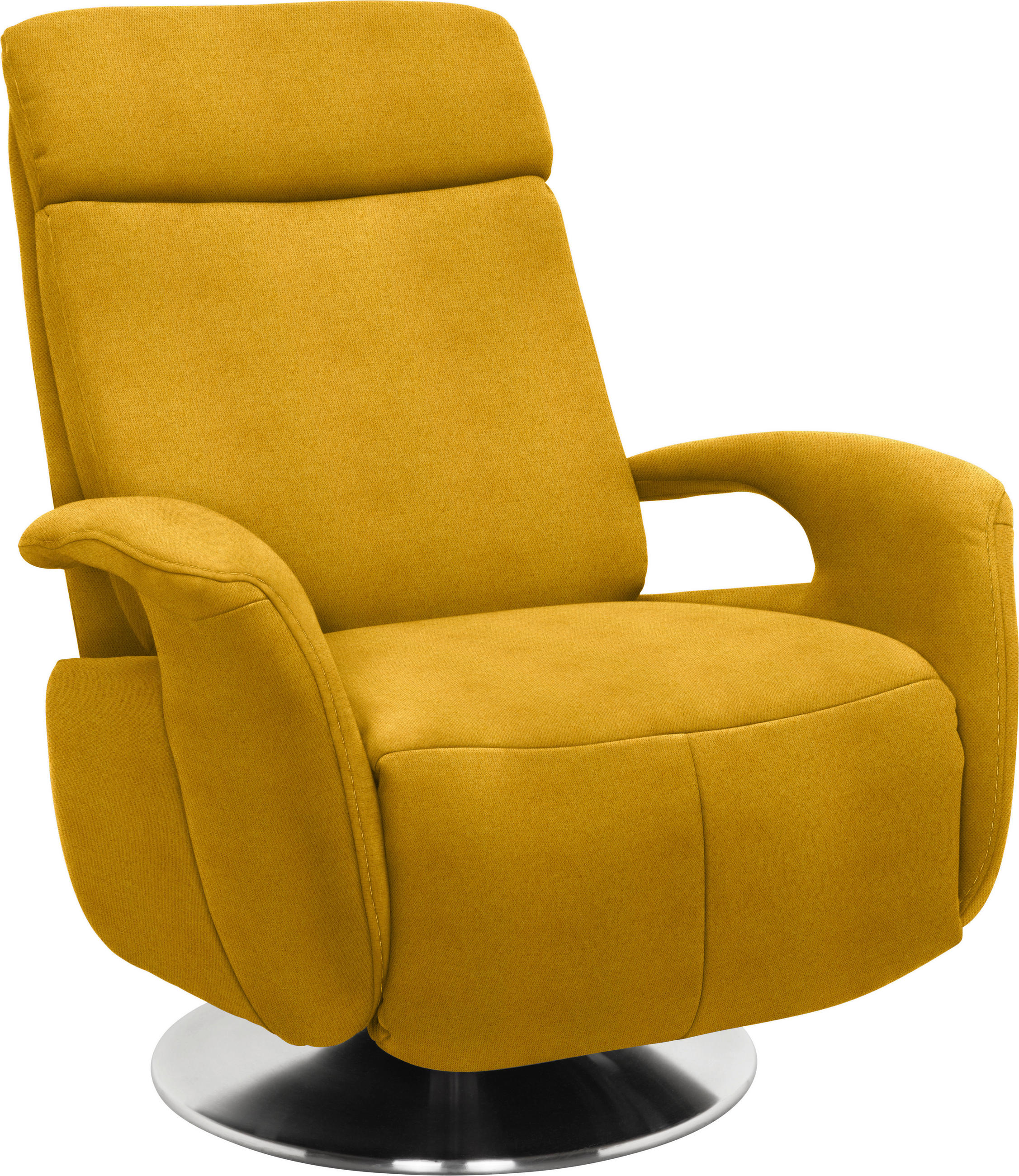 RELAXSESSEL in Textil Gelb  - Edelstahlfarben/Gelb, Konventionell, Textil/Metall (84/109/88cm) - Beldomo System