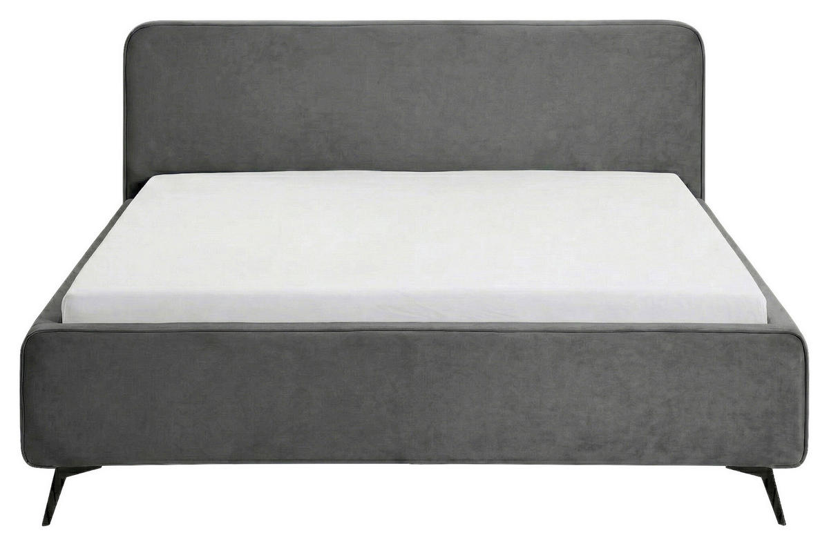 POLSTERBETT Anthrazit 200/200 cm  - Anthrazit/Schwarz, MODERN, Holz/Textil (200/200cm) - MID.YOU