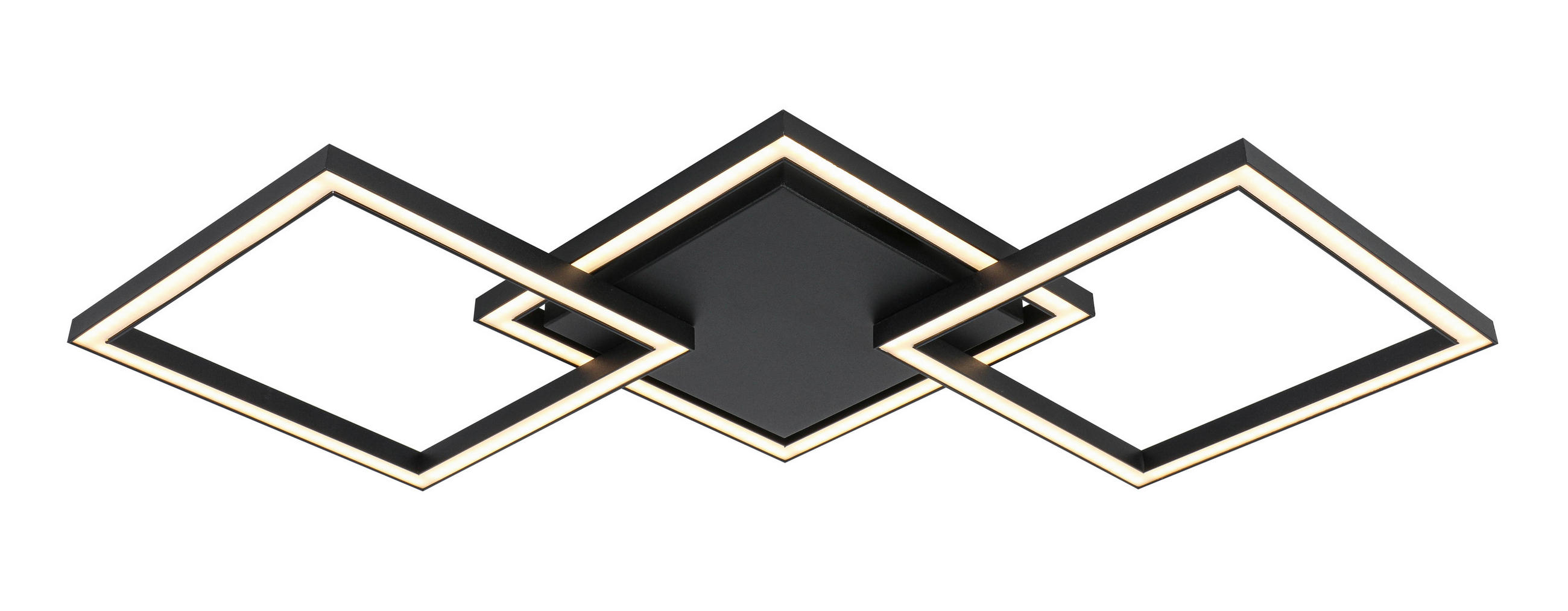 LED PLAFONJERA  - bela/crna, Trendi, metal/plastika (63/27,5/4,7cm) - Novel