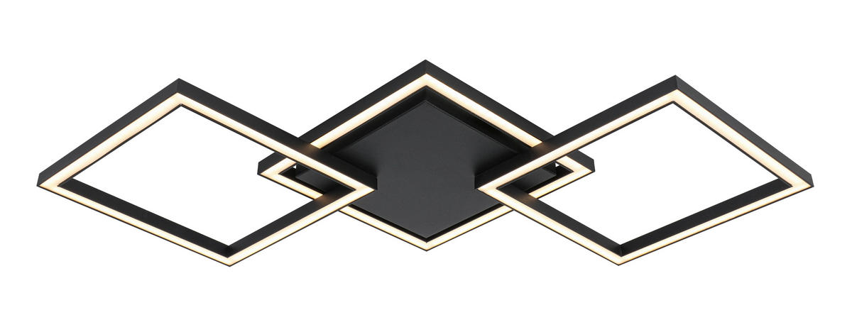 LED PLAFONJERA  - bela/crna, Trendi, metal/plastika (63/27,5/4,7cm) - Novel