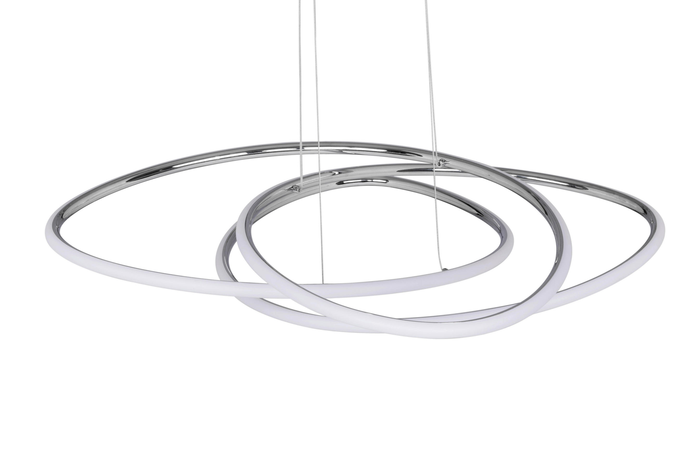 LED-HÄNGELEUCHTE 84,5/150 cm  - Silberfarben, Design, Kunststoff/Metall (84,5/150cm) - Novel