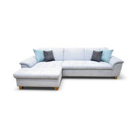 ECKSOFA  in Mikrofaser Pastellblau  170/281 cm  - Pastellblau/Eichefarben, KONVENTIONELL, Holz/Textil (170/281cm) - MID.YOU