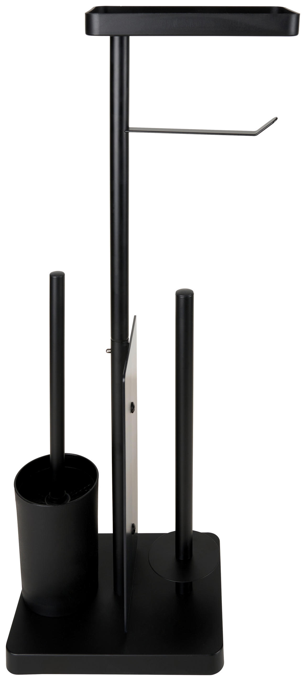 KOMBINACIJA TOALETNE ČETKE  crna  plastika   - crna, Basics, metal/plastika (22,7/66,5/18cm) - Homeware