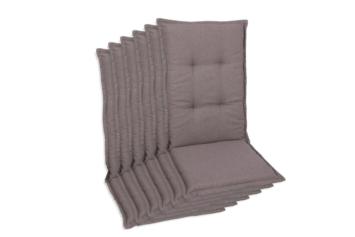 SESSELAUFLAGENSET Uni  - Taupe, Basics, Textil (50/7/120cm)