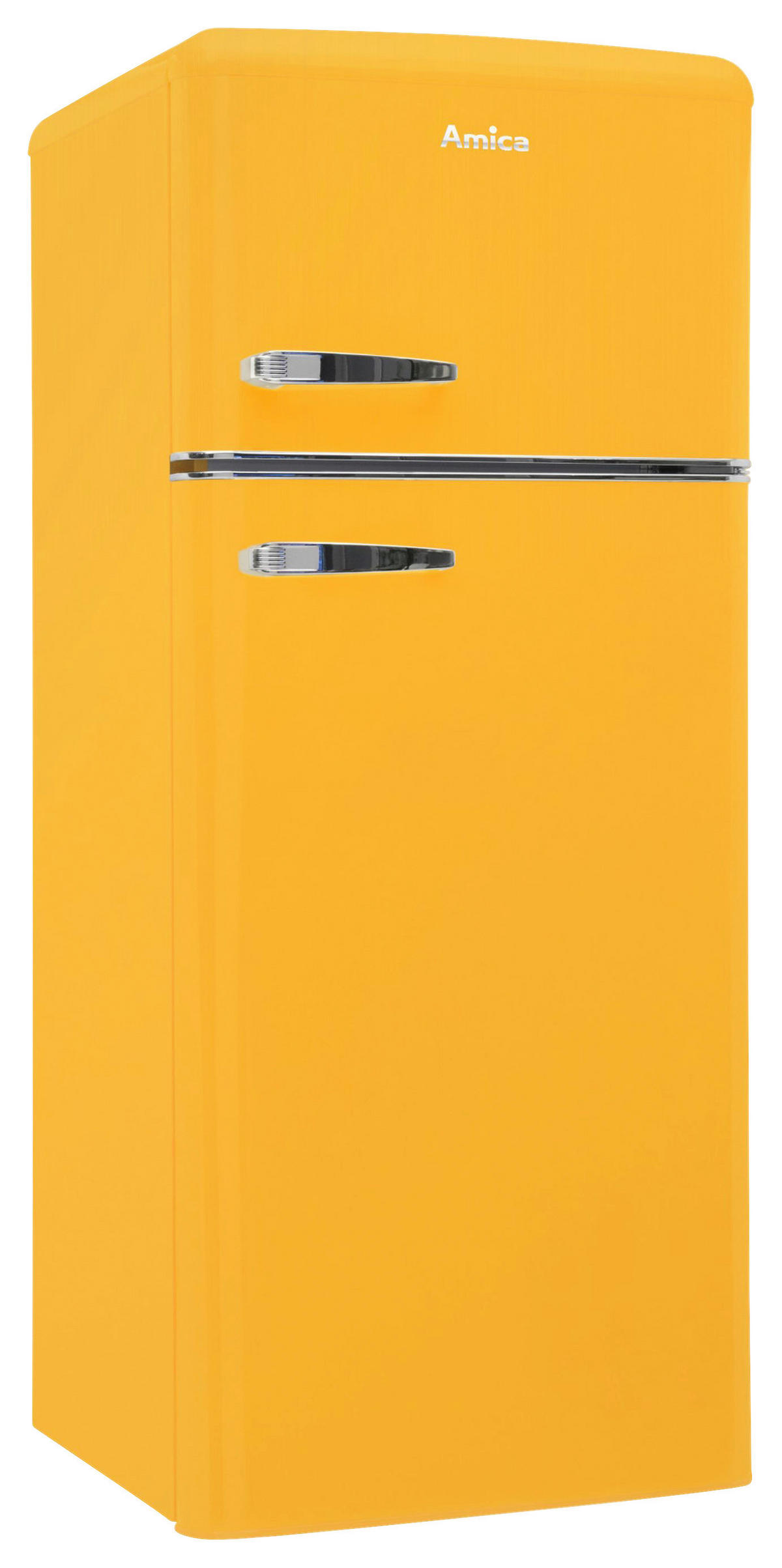 KÜHL-GEFRIER-KOMBINATION 55/144/61,5 cm KGC 15633 Y  - Gelb, Basics, Metall (55/144/61,5cm) - Amica