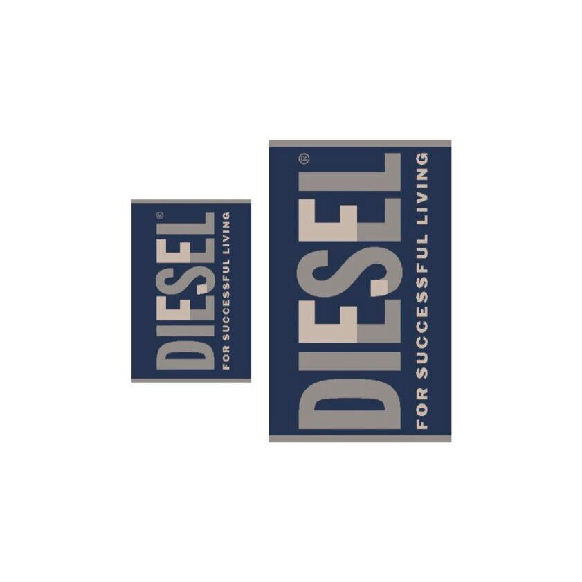 FROTTIERSET SMILE Blau 2-teilig  - Blau, Basics, Textil - Diesel