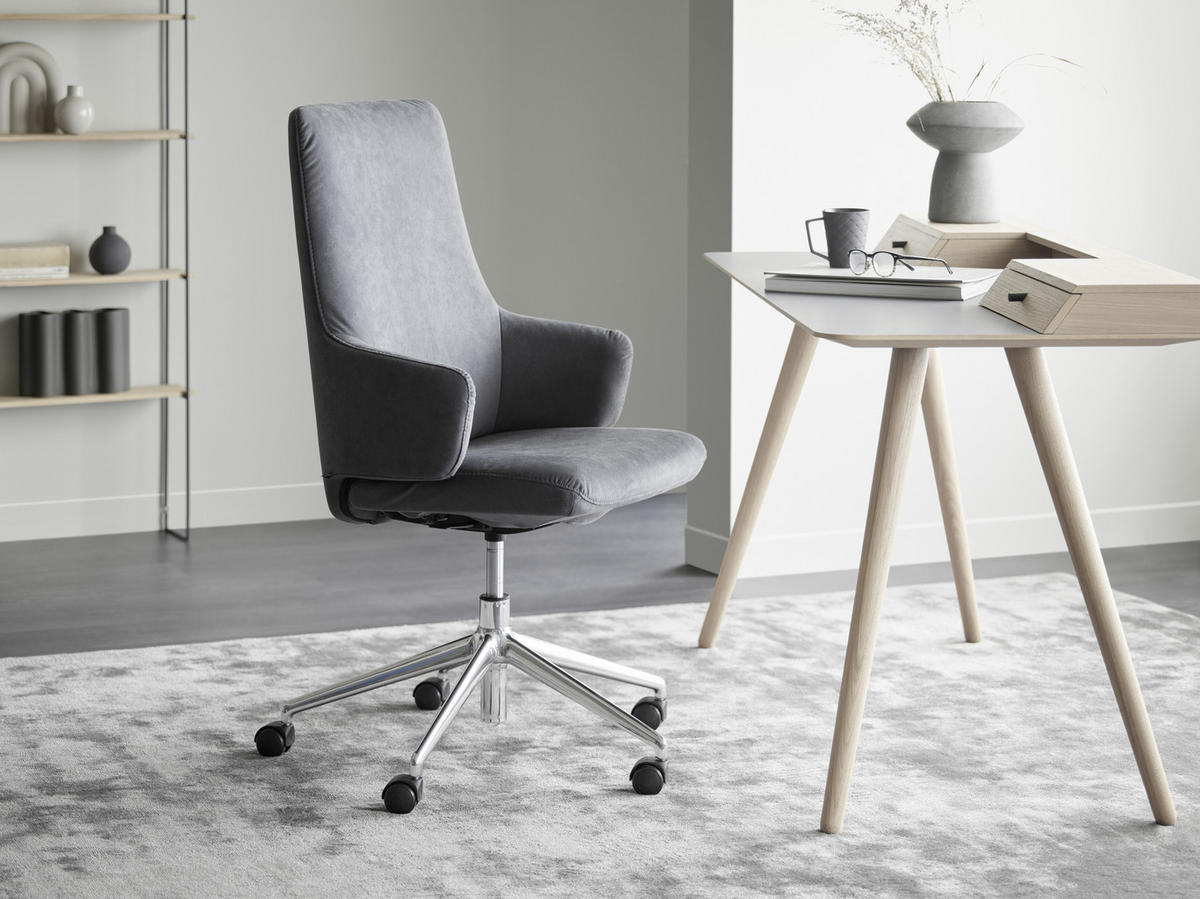 DREHSTUHL  in Mikrofaser Schwarz  - Schwarz, Design, Kunststoff/Textil (72/100/72cm) - Stressless