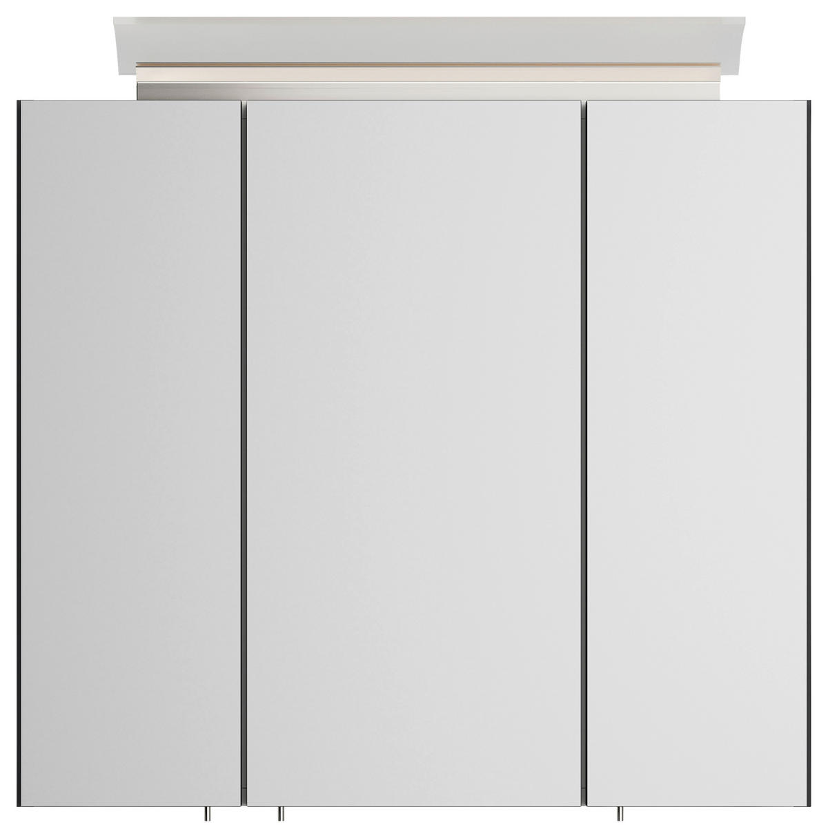 SPIEGELSCHRANK 70/62/17 cm  - Graphitfarben, MODERN, Glas/Holzwerkstoff (70/62/17cm) - MID.YOU