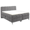 BOXBETT 180/200 cm,  in Grau, Bettkasten, Topper, Matratzen, H2 = mittel  - Schwarz/Grau, KONVENTIONELL, Kunststoff/Textil (180/200cm) - Hom`in